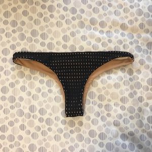 Mahina Black and Mesh Bikini Bottom